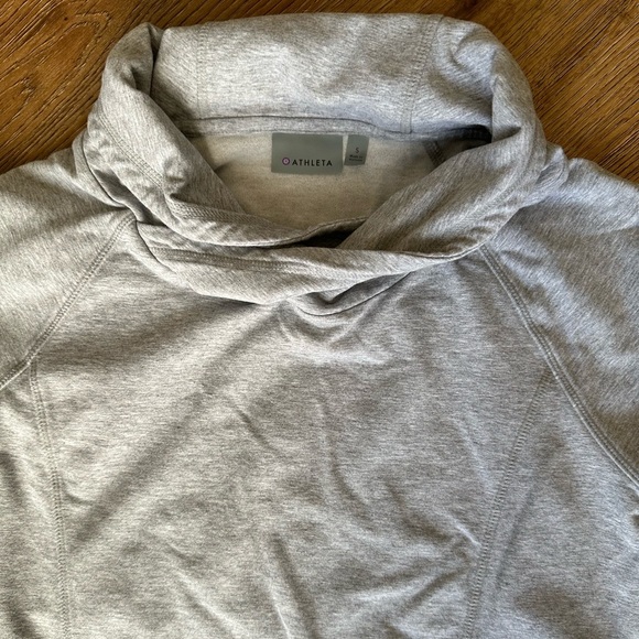Athleta French Terry gray track pullover, size small - Picture 3 of 4